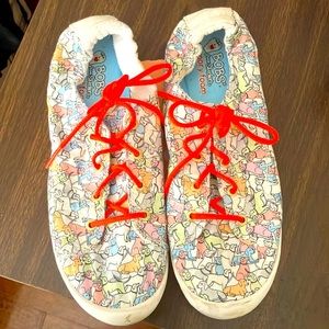 🐶 Bob’s from Sketcher’s Memory Foam Dog Design Lace-up Sneakers 🧡 Sz 11
